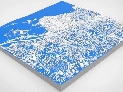 Paesaggio urbano Antibes Francia Modello 3D