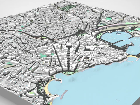 Paesaggio urbano Antibes Francia Modello 3D