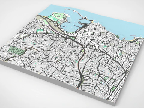 Paesaggio urbano Antibes Francia Modello 3D