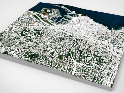 Paesaggio urbano Antibes Francia Modello 3D
