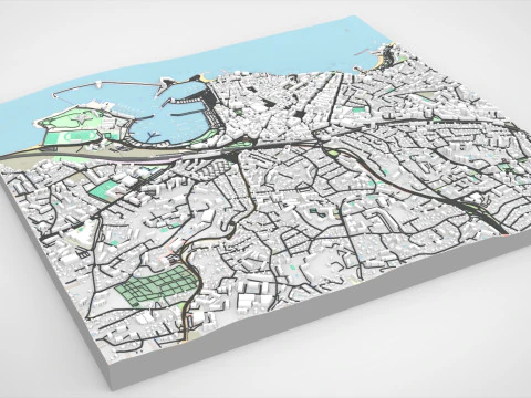 Paesaggio urbano Antibes Francia Modello 3D