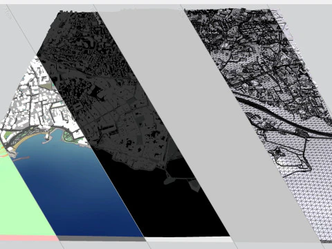 Paesaggio urbano Antibes Francia Modello 3D