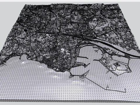 Paesaggio urbano Antibes Francia Modello 3D