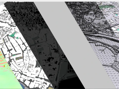 Paesaggio urbano Antibes Francia Modello 3D