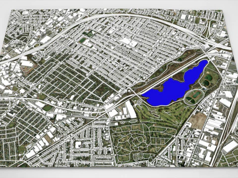 Comunit&agrave; Hillside New York STATI UNITI D'AMERICA Modello 3D