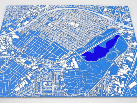 Comunit&agrave; Hillside New York STATI UNITI D'AMERICA Modello 3D
