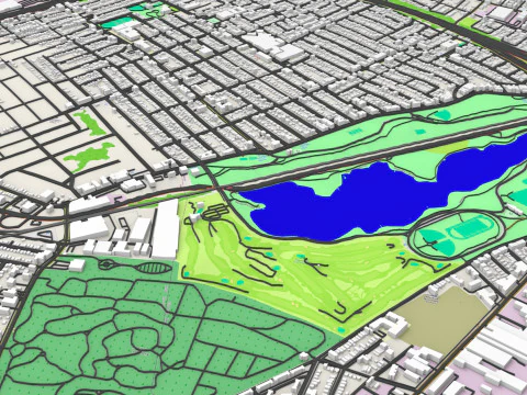 Comunit&agrave; Hillside New York STATI UNITI D'AMERICA Modello 3D