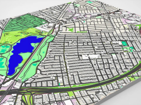 Comunit&agrave; Hillside New York STATI UNITI D'AMERICA Modello 3D