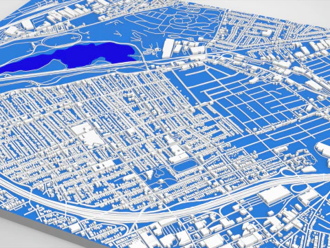 Comunit&agrave; Hillside New York STATI UNITI D'AMERICA Modello 3D