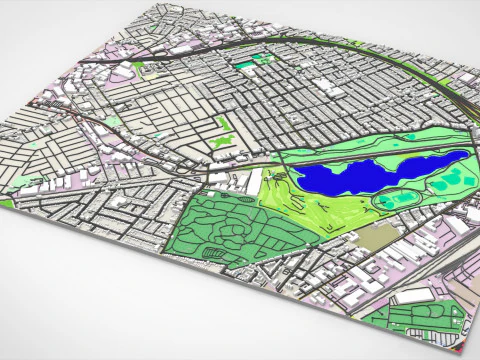 Comunit&agrave; Hillside New York STATI UNITI D'AMERICA Modello 3D