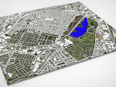 Comunit&agrave; Hillside New York STATI UNITI D'AMERICA Modello 3D