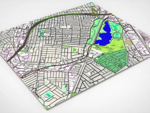 Comunit&agrave; Hillside New York STATI UNITI D'AMERICA Modello 3D