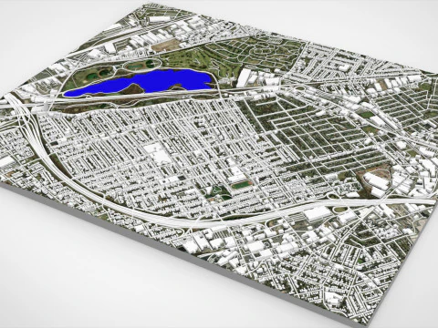 Comunit&agrave; Hillside New York STATI UNITI D'AMERICA Modello 3D