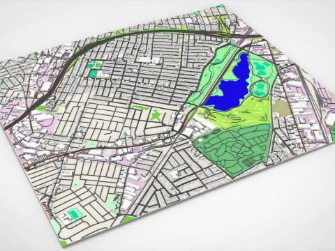 Comunit&agrave; Hillside New York STATI UNITI D'AMERICA Modello 3D