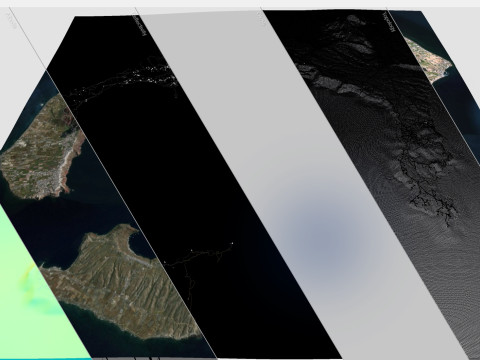 サントリーニ島ギリシャ 3Dモデル