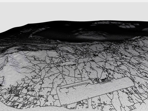 Island Santorini Greece 3D Model