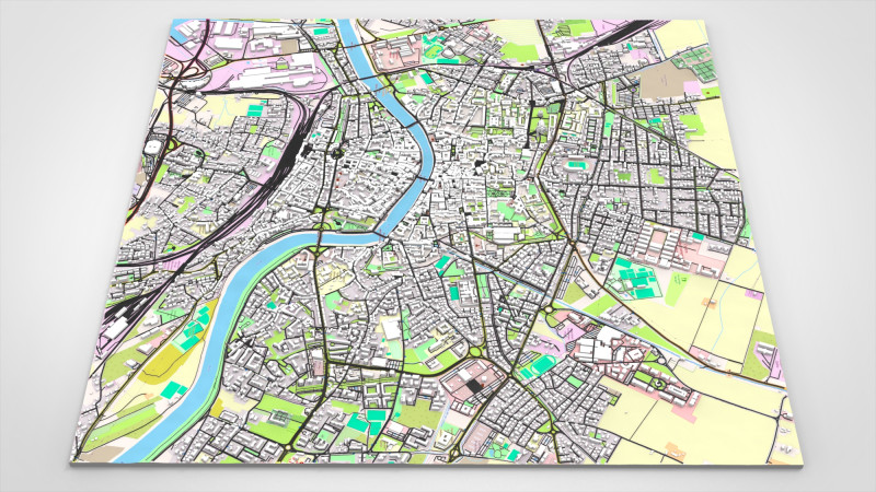 Paesaggio urbano Pisa Toscana Italia Modello 3D .c4d .max .obj .3ds .fbx .stl .blend