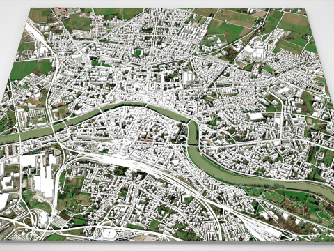 Paesaggio urbano Pisa Toscana Italia Modello 3D