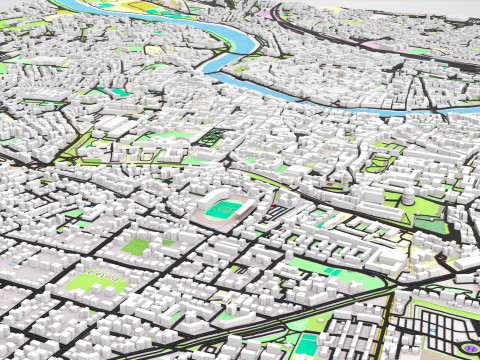 Paesaggio urbano Pisa Toscana Italia Modello 3D
