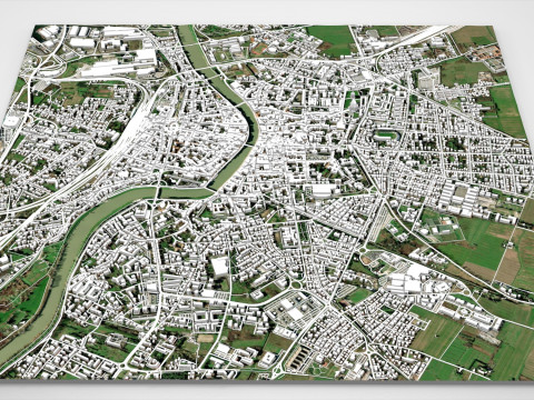 Paesaggio urbano Pisa Toscana Italia Modello 3D