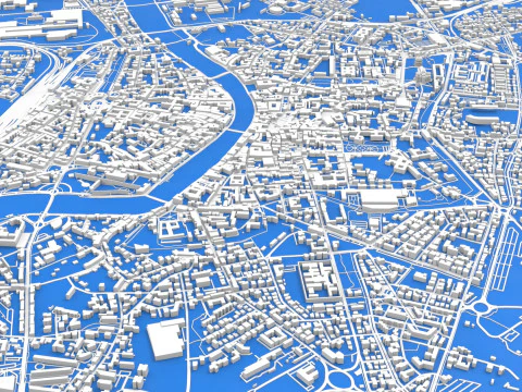 Cityscape Pisa Tuscany Italy 3D Model