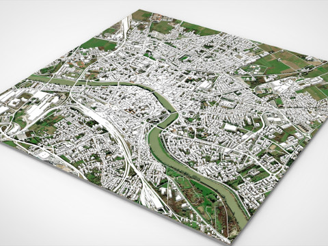 Paesaggio urbano Pisa Toscana Italia Modello 3D