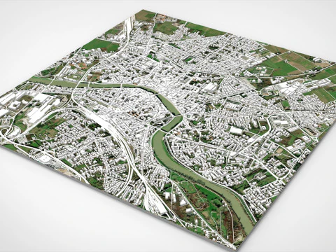 Cityscape Pisa Tuscany Italy 3D Model