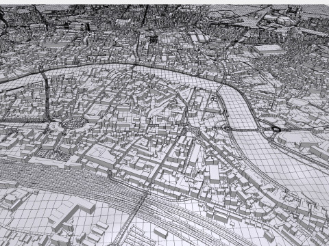 Paesaggio urbano Pisa Toscana Italia Modello 3D