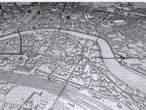 Cityscape Pisa Tuscany Italy 3D Model