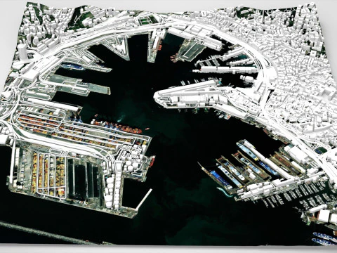 MSC Terminal Genova Italy 3D Model