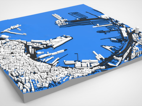Terminal MSC Genova Italia Modello 3D