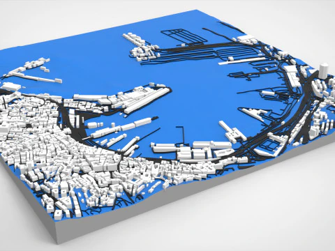 MSC Terminal Genova Italy 3D Model