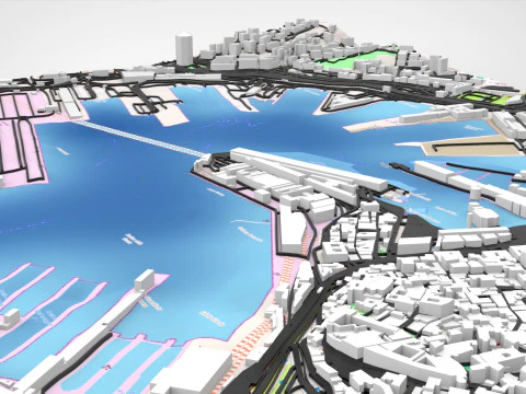 MSC Terminal Genova Italy 3D Model