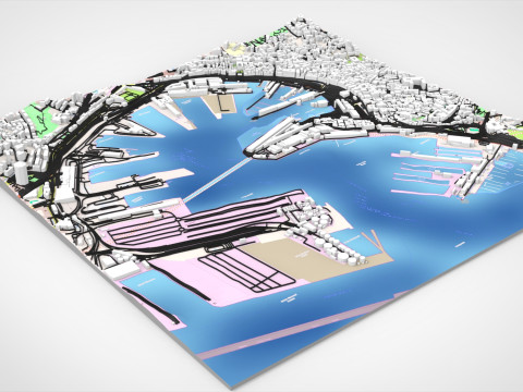 Terminal MSC Genova Italia Modello 3D