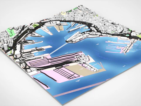 MSC Terminal Genova Italy 3D Model