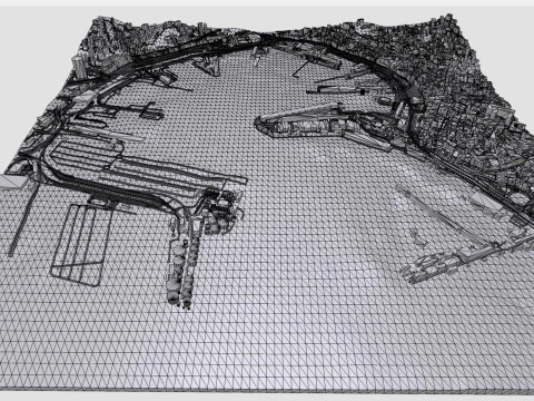 MSC Terminal Genova Italy 3D Model