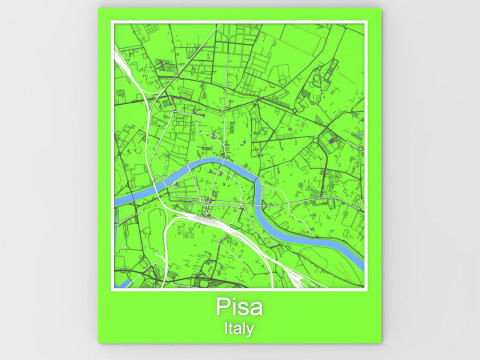 Pisa Italy Streets and roads Modello 3D
