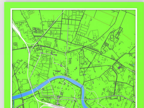 Pisa It&aacute;lia Ruas e estradas Modelo 3D