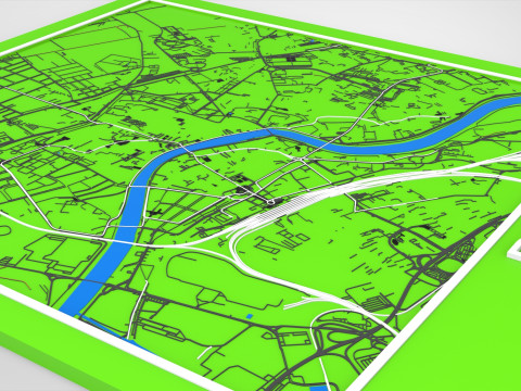 Pisa It&aacute;lia Ruas e estradas Modelo 3D