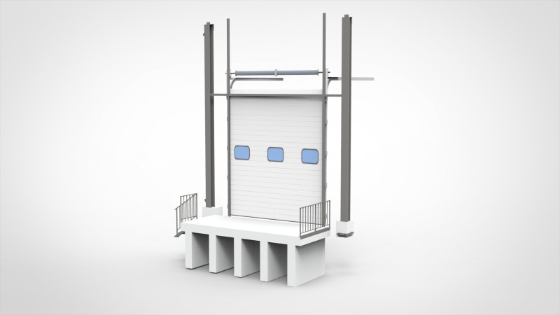 分段闸门 3D 模型 .c4d .max .obj .3ds .fbx .stl .blend 