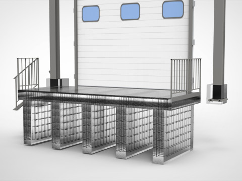 分段闸门 3D 模型