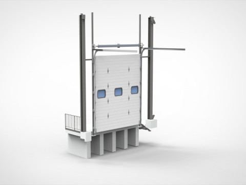 分段闸门 3D 模型