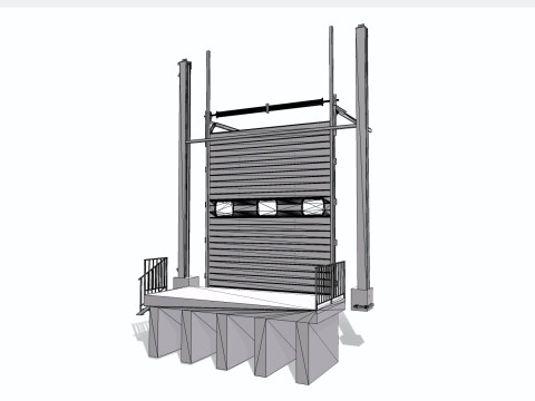 分段闸门 3D 模型