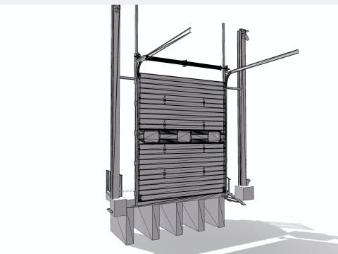 分段闸门 3D 模型