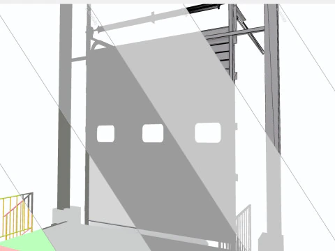 Секційні ворота 3D Модель