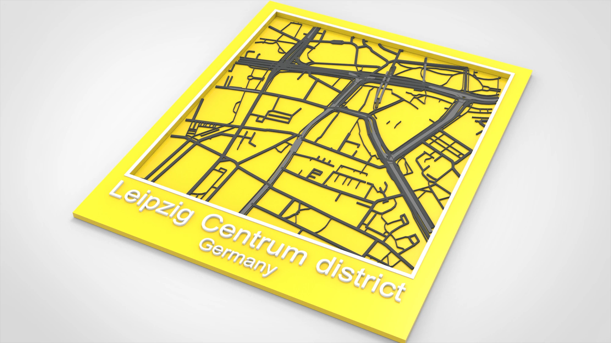 Streets and roads Leipzig Centrum district Germany 3D Model .c4d .max .obj .3ds .fbx .stl .blend 