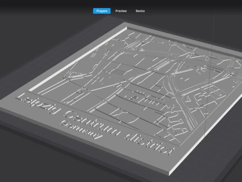 Streets and roads Leipzig Centrum district Germany 3D Model
