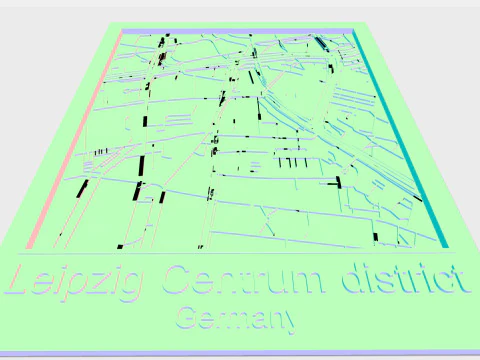 Streets and roads Leipzig Centrum district Germany 3D Model