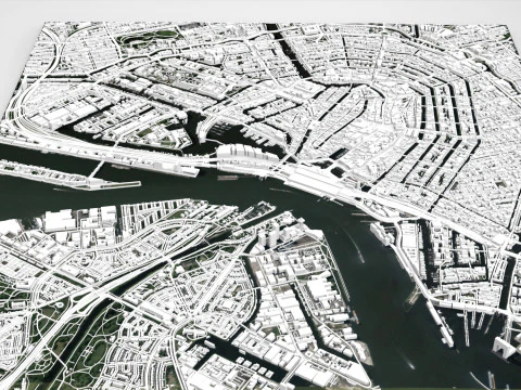 Cityscape Amsterdam Netherland 3D Model