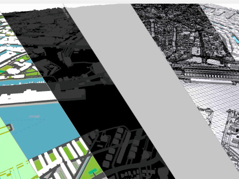 Paesaggio urbano Amsterdam Paesi Bassi Modello 3D